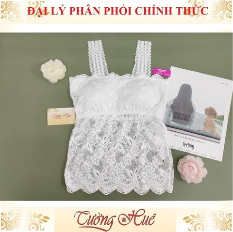 Áo bra 2 dây ren dài có mút ngực.