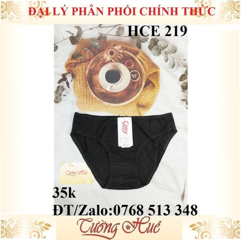 Quần lót nữ Cosy HCE 219 cotton trơn lưng cao vừa.