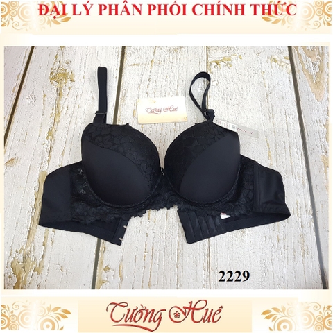 Áo lót nữ Thái Lan Sister Hood 2229 phối ren mút mỏng, lưng bảng to.