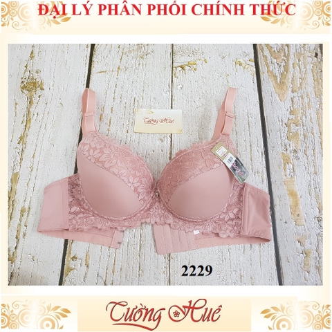 Áo lót nữ Thái Lan Sister Hood 2229 phối ren mút mỏng, lưng bảng to.