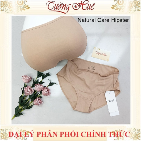 Quần lót nữ Triumph Natural Care Hipster Quần lót nữ cotton lưng cao vừa màu trơn.