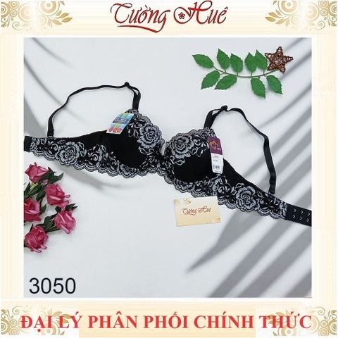 Áo lót nữ Đài Loan Iway 3050 Áo lót nâng ngực có gọng mút đúc dày~3cm phối ren lưới.