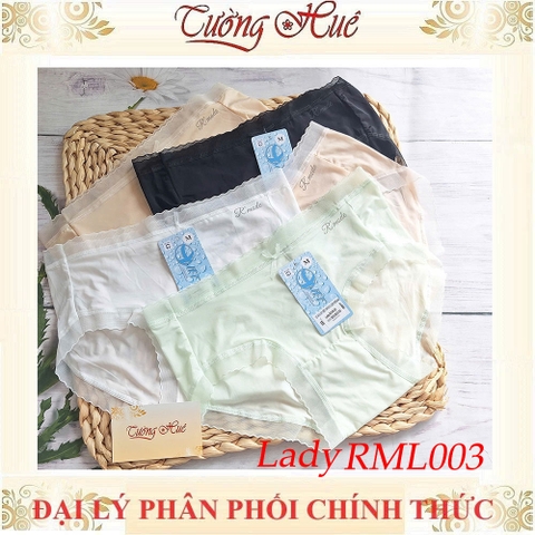 Quần Lót Nữ Thun Lạnh R'Mode Lady003 Cạp Vừa Phối Lưới Nữ Tính Đính Nơ Xinh