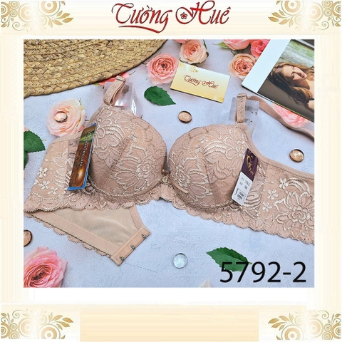 Áo Lót Nữ Iway 5792-2 Ren Thêu Có Gọng Mút Đệm 2 cm Bản Lưng Lớn 3 Móc Cài