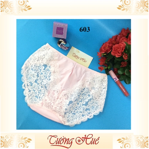 Quần lót nữ Chen 603 quần lót phối ren thêu hoa nguyên mông.