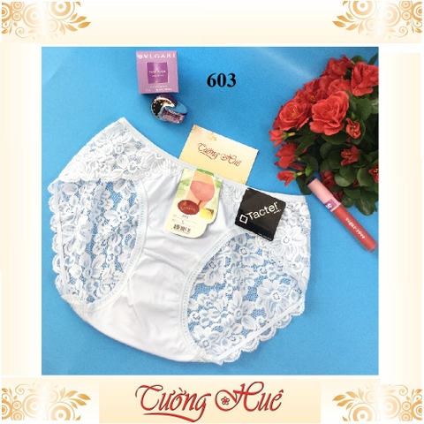 Quần lót nữ Chen 603 quần lót phối ren thêu hoa nguyên mông.