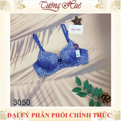 Áo lót nữ Đài Loan Iway 3050 Áo lót nâng ngực có gọng mút đúc dày~3cm phối ren lưới.