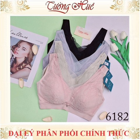 Áo Lót Nữ Ding Dang 6182 Dang Bra Không Gọng Mút Mỏng Bảng Lưng To 3 Móc cài