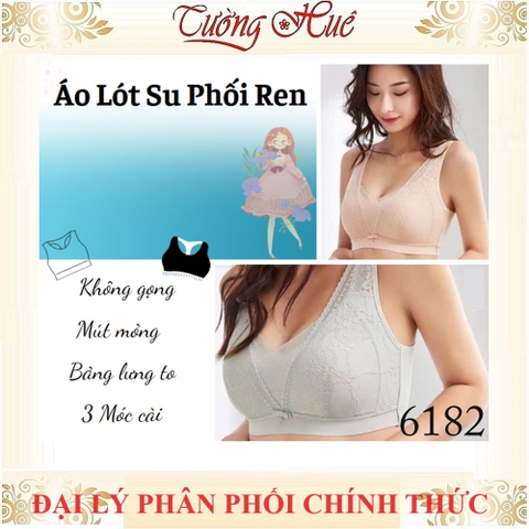 Áo Lót Nữ Ding Dang 6182 Dang Bra Không Gọng Mút Mỏng Bảng Lưng To 3 Móc cài