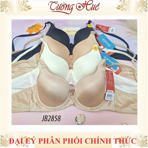 Áo Lót Nữ Thái Lan Jintana JB2858 Có Gọng Trơn Mút Mỏng 2 Móc Cài.