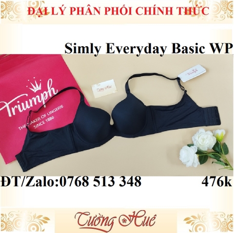 Áo lót nữ Triumph Simply Everyday Basic WP trơn mút mỏng lưng bảng to.