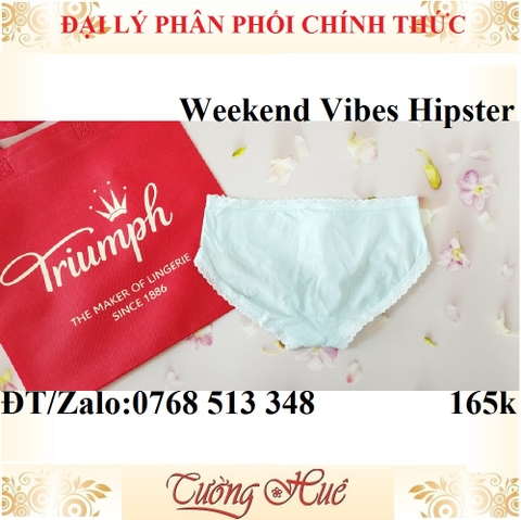 Quần lót nữ Triumph Sloggi Weekend Vibes Hipster quần cotton in chữ.