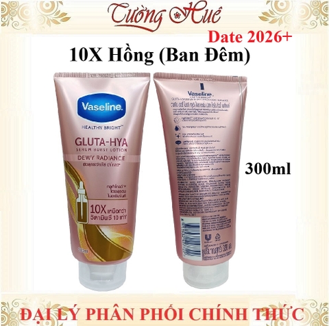 Dưỡng Thể Vaseline 10x Healthy Bright Gluta-Hya Serum Burst Lotion - 300ml (Có lựa chọn)