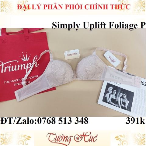 Áo lót nữ Triumph Simply Uplift Foliage P ren không gọng mỏng.