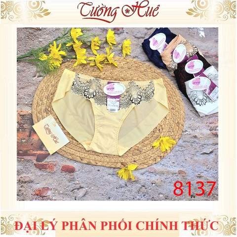 Quần lót nữ annie 8137 quần lót phối ren lưng vừa.
