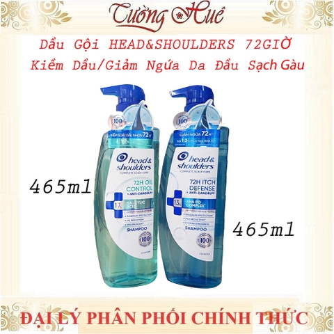Dầu Gội HEAD & SHOULDERS 72 GIỜ Kiềm Dầu/ Giảm Ngứa Da Đầu Và Làm Sạch Gàu - 460ml
