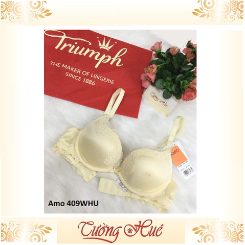 SALE SALE SALE - Áo lót nữ Triumph Amo 409 WHU áo ngực xẻ V sâu nền trơn phối ren.