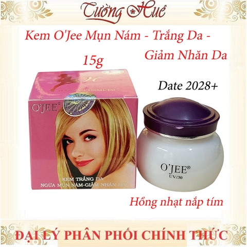 Kem O'Jee Mụn Nám - Trắng Da - Giảm Nhờn - 15g - Nắp Tím