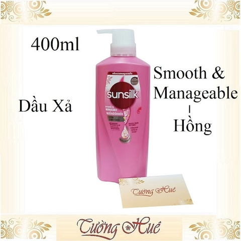 Dầu Gội và Dầu Xả Sunsilk Thái Smooth & Manageable - Hồng