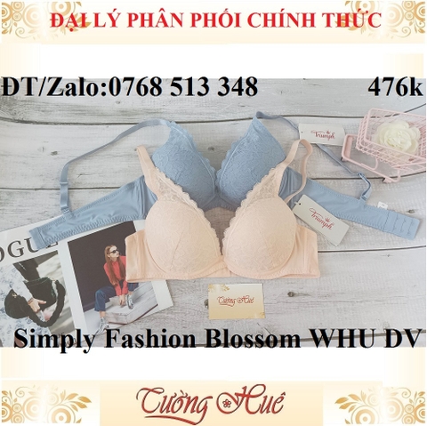 Áo lót nữ Triumph Simply Fashion Blossom WHU DV nâng ren xẻ V sâu.