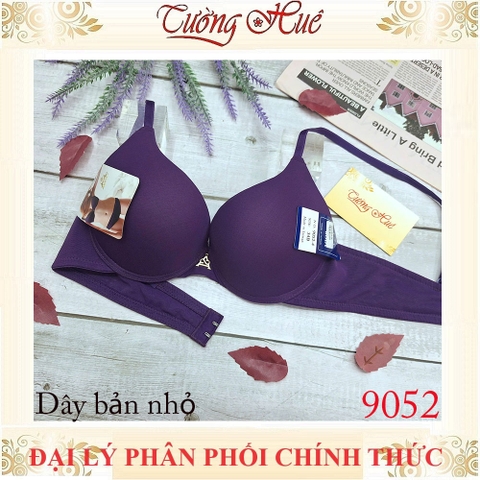 Áo Lót Nữ Đài Loan Aseity 9052 Trơn Có Gọng Mút Đệm 3cm Bản Lưng Vừa Dây Bản Liền 2 Móc Cài