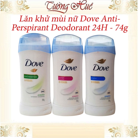 Lăn khử mùi nữ Dove Anti-Perspirant Deodorant 24H - 74g (Nhiều Mùi Lựa Chọn)
