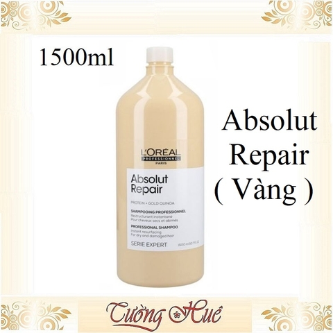 Dầu Gội Chăm Sóc Tóc Hư Tổn Loreal Serie Expert Absolut Repair - Vàng ( Có Lựa Chọn )