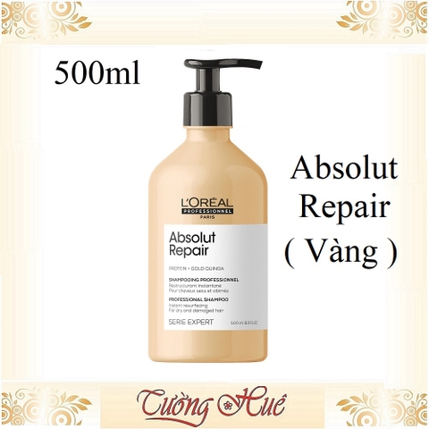 Dầu Gội Chăm Sóc Tóc Hư Tổn Loreal Serie Expert Absolut Repair - Vàng ( Có Lựa Chọn )