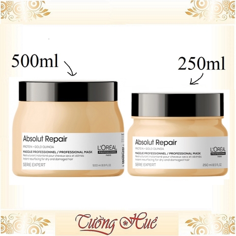 Dầu Hấp Chăm Sóc Tóc Hư Tổn Loreal Serie Expert Absolut Repair - Vàng ( Có lựa chọn )