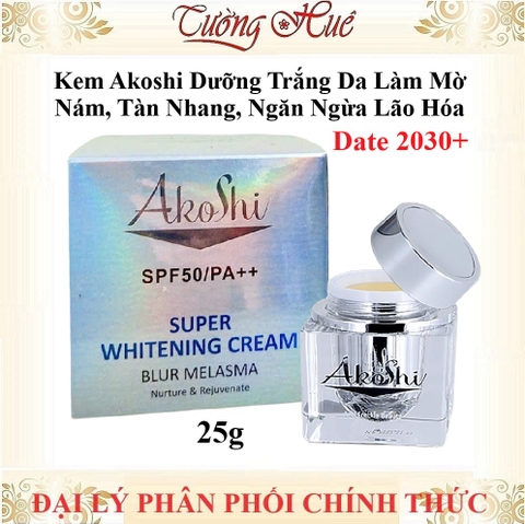 Kem Akoshi Dưỡng Trắng Da Làm Mờ Nám, Tàn Nhang, Ngăn Ngừa Lão Hóa - 25g (Bạc)