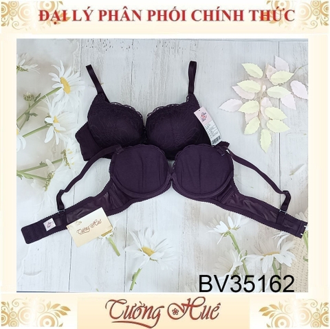 Áo lót nữ Bon Bon có gọng phối ren mút nâng 3,5cm BV35162.