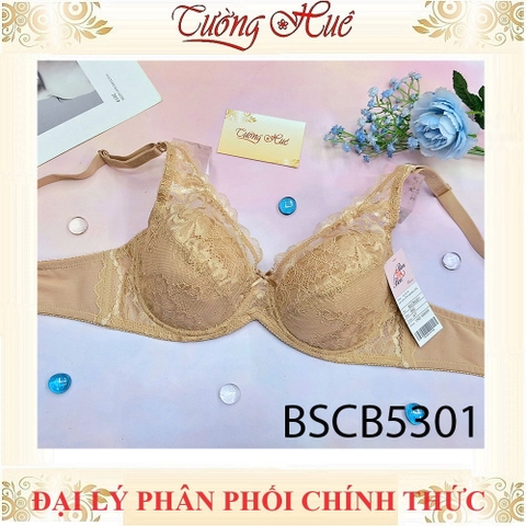 Áo Lót Bon Bon BSCB5301 Có Gọng Mút Mỏng Phối Ren Bản Lưng Cỡ Vừa 2 Móc Cài