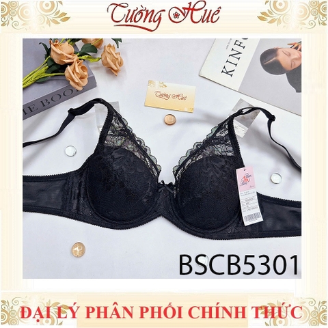 Áo Lót Bon Bon BSCB5301 Có Gọng Mút Mỏng Phối Ren Bản Lưng Cỡ Vừa 2 Móc Cài