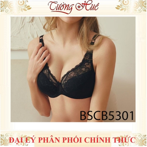 Áo Lót Bon Bon BSCB5301 Có Gọng Mút Mỏng Phối Ren Bản Lưng Cỡ Vừa 2 Móc Cài