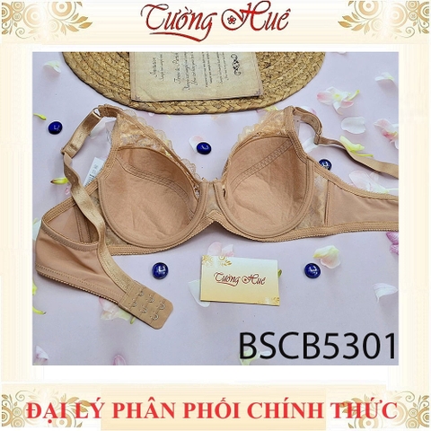 Áo Lót Bon Bon BSCB5301 Có Gọng Mút Mỏng Phối Ren Bản Lưng Cỡ Vừa 2 Móc Cài