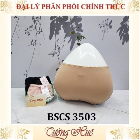 Quần Lót Nữ Bon Bon BSCS 3503 Lưng Vừa Họa Tiết Trơn Phối Lưới.