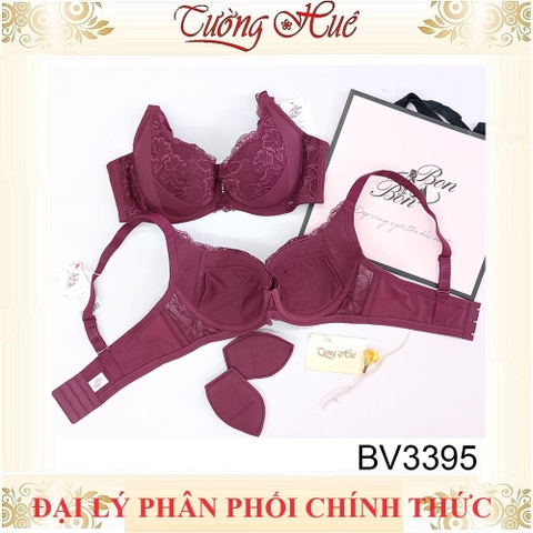 Áo lót nữ Bon Bon BV3395 Có Gọng Phối Ren Mút Mỏng Lưng Bảng To 3 Nức.