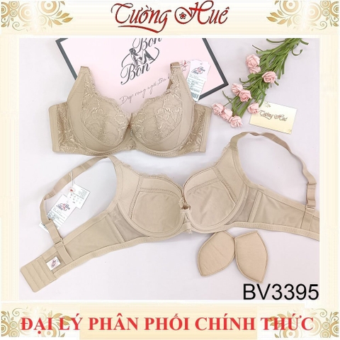 Áo lót nữ Bon Bon BV3395 Có Gọng Phối Ren Mút Mỏng Lưng Bảng To 3 Nức.