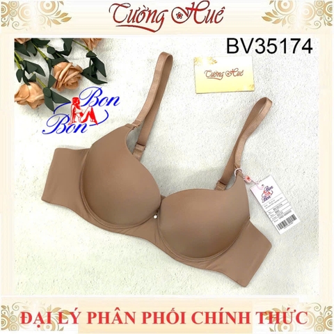 Áo Lót Nữ Bon Bon BV35174 áo nâng ngực trơn mút dày 3cm 3 móc cài