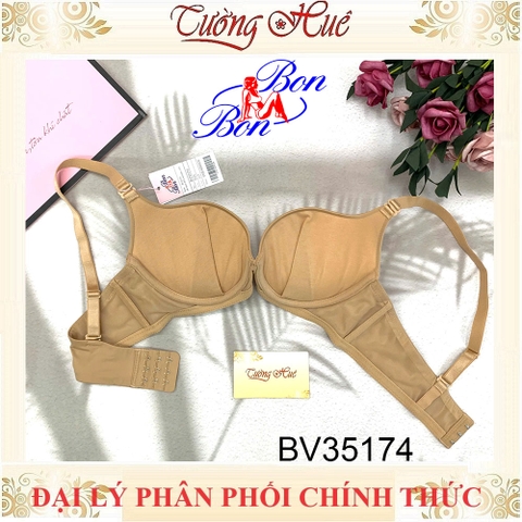 Áo Lót Nữ Bon Bon BV35174 áo nâng ngực trơn mút dày 3cm 3 móc cài