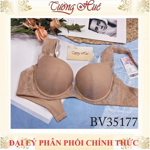 Áo Lót Nữ BonBon BV35177 Phối Ren Có Gọng Mút Dày 2.6cm Dây bản Liền Bản Lưng Vừa 2 Móc Cài
