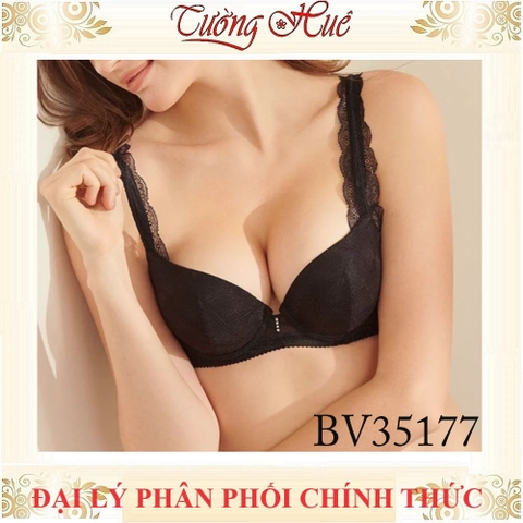 Áo Lót Nữ BonBon BV35177 Phối Ren Có Gọng Mút Dày 2.6cm Dây bản Liền Bản Lưng Vừa 2 Móc Cài
