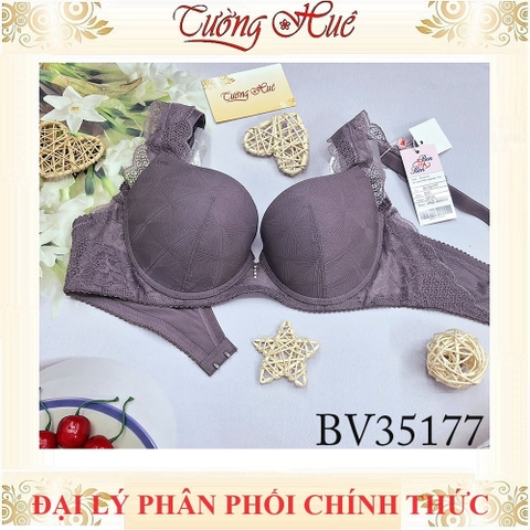 Áo Lót Nữ BonBon BV35177 Phối Ren Có Gọng Mút Dày 2.6cm Dây bản Liền Bản Lưng Vừa 2 Móc Cài