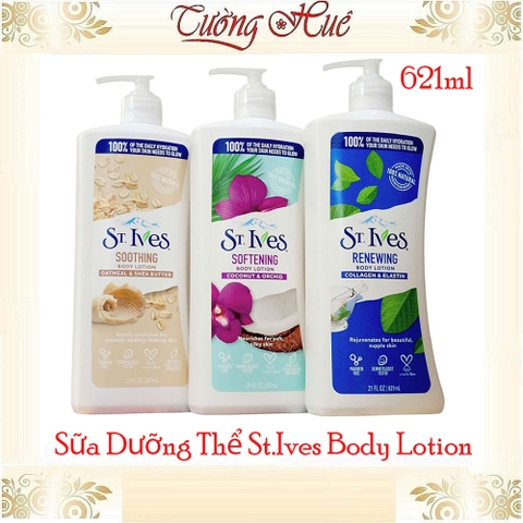 Sữa Dưỡng Thể St.Ives Body Lotion Dưỡng Trắng Da Nhiều Mùi Lựa Chọn - 621ml