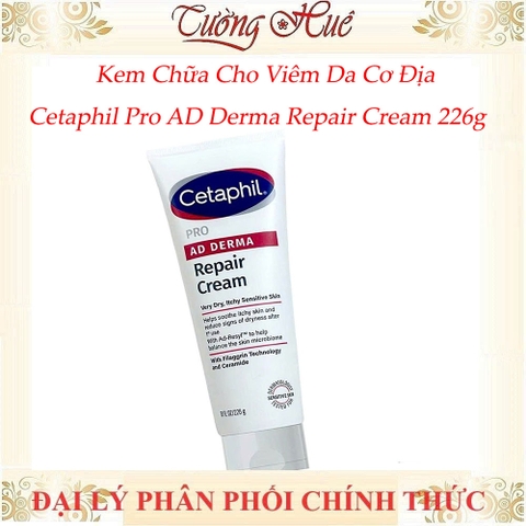 Kem Làm DỊu Phục Hồi Da Khô Kích Ứng Viêm Da Cơ Địa Cetaphil Pro AD Derma Repair Cream 226g