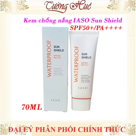 Kem chống nắng chịu nước IASO Sun Shield SPF50+/PA++++ 70ml