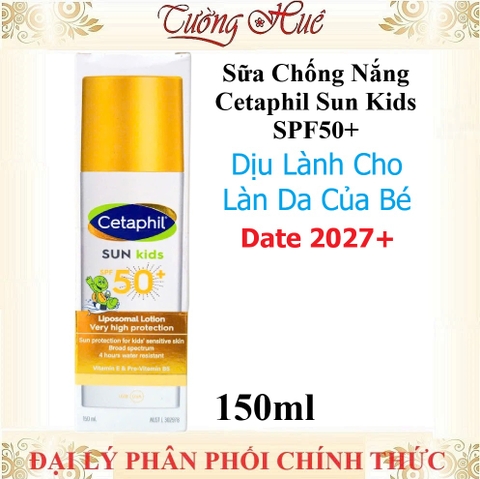 Sữa Chống Nắng Cetaphil Sun Kids SPF50+ Dịu Lành Cho Làn Da Của Bé - 150ml