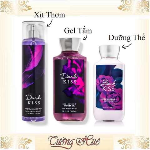 Tắm Dưỡng Xịt Bath & Body Works Dark Kiss ( Có Lựa Chọn )