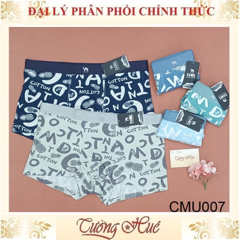 Quần Lót Nam Camel Dạng Đùi Boxer Cotton Form Lớn( Tăng 2 Size) CMU007.