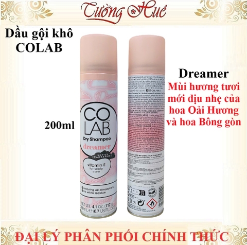 Dầu gội khô CoLab Dry Shampoo nhiều mùi hương - 200ml (Có lựa chọn)